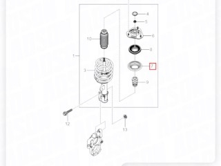 Проставка пружины верхняя, ориг. номер 4432634000, SsangYong Actyon 2 2010-2013