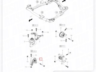 Опора двигателя, ориг. номер 2073034102, 2073034101, SsangYong Actyon 2 2010-2013