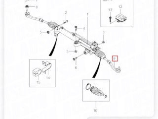Наконечник рулевой, ориг. номер C4297L, 4666008001, 4666009001, 4666009002, 4666009004, 89134, EX4666008001, ARE243L, SE-1086, CE0382L, SsangYong Kyron 2005-2007