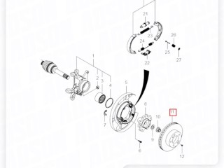 Диск тормозной, ориг. номер ADG043216, 4840121102, 4840121101, SsangYong Stavic 2013-2018