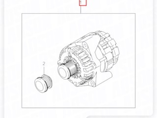 Генератор, ориг. номер KG100, 1611544002, TT12312, 1611543102, 0002655043, GE3667, G3989A, SsangYong Kyron 2005-2007
