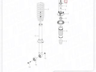 Гайка штока амортизатора, ориг. номер 9906010001, 2439906530, SsangYong Kyron 2005-2007