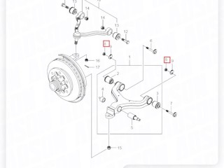 Гайка болта развального, ориг. номер 4455008000, SsangYong Kyron 2005-2007