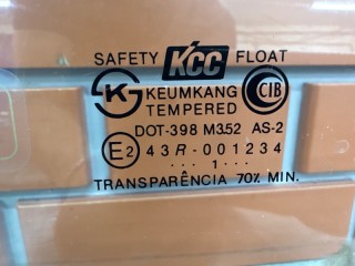 Стекло переднее левое, ориг. номер 8241126000, Hyundai Santa Fe SM 2000-2004