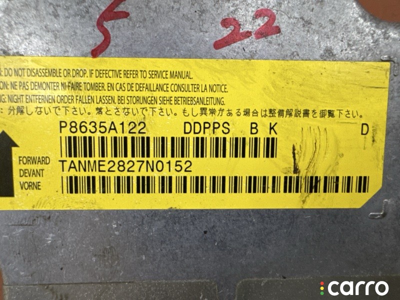Блок управления srs airbag Mitsubishi Lancer 10 2007-2010, 8635A122, фото 1