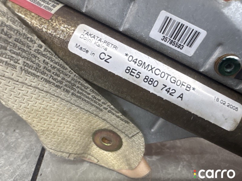 Шторка безопасности правая Audi A4 B7 2004-2009, левый руль, 8E5880742A, фото 3