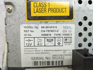 магнитола, ориг. номер 86120-0F010, Toyota Corolla Verso 2 поколение AR10 2004-2007