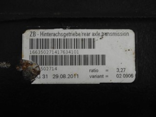 редуктор заднего моста, ориг. номер A1663502714, Mercedes-Benz M-Класс W166 2011-2015