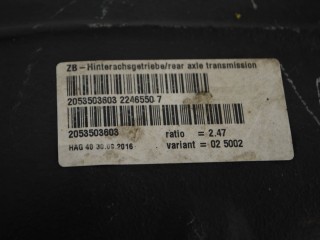 редуктор заднего моста, ориг. номер A2043501314, A2053503603, Mercedes-Benz C-Класс W204/S204/C204 рест 2011-2015