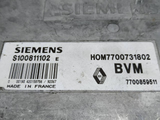 блок управления двигателем, ориг. номер SIEMENS, HOM7700731802, 7700859511, BVM, S100811102E, Renault 19 1 поколение 1988-1992