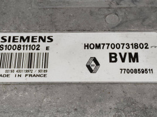 блок управления двигателем, ориг. номер SIEMENS, HOM7700731802, 7700859511, BVM, S100811102E, Renault 21 1 поколение 1986-1989