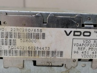 магнитола, ориг. номер 964514597700, 22RC28065S, VDO0284473, Peugeot 206 1 поколение 1998-2003