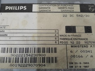 магнитола, ориг. номер PHILIPS, 22DC54230, Renault Megane 1 поколение 1995-1999