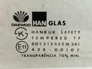 стекло кузовное заднее левое, Daewoo Lanos T100 1997-2001