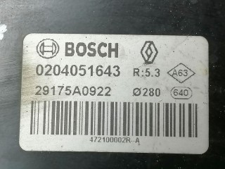 вакуумный усилитель тормозов, ориг. номер 0204051643, 29175A0922, Renault Laguna 3 поколение 2007-2012
