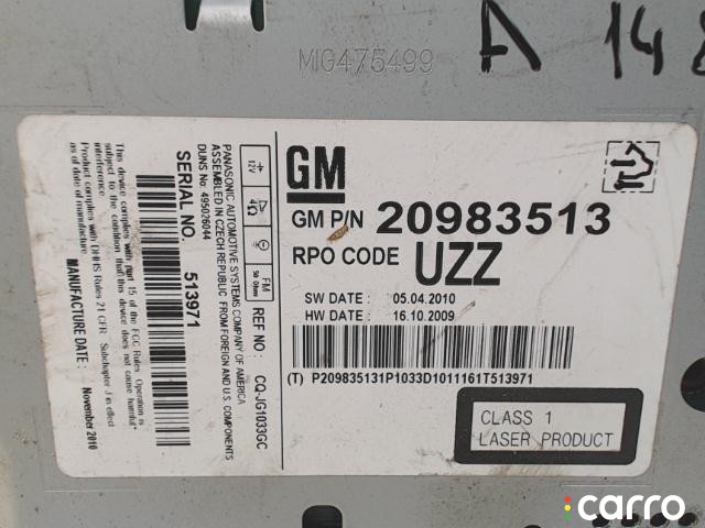 Магнитола Opel Astra J 2011г. - фото №3