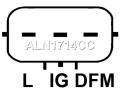 986045851, CAL40364, 1022111670, JA1714IR, ALN1714CC, 2706023020 Генератор Toyota Yaris 1 2000г. - фото №3
