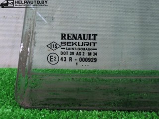 форточка двери задней левой, ориг. номер 43R-000929, DOT39AS2M34, Renault Laguna 2 поколение 2001-2005