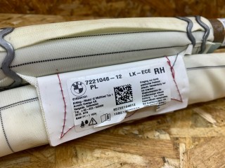подушка безопасности боковая (шторка) правая, ориг. номер 7221046, 72127221046, BMW 3 F30/F31 2011-2016
