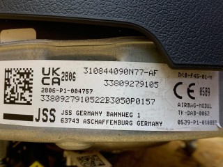 подушка безопасности водителя, ориг. номер 32308092791, 8092791, 9279104, BMW 3 GT F34 2011-2016