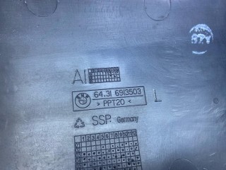 крышка корпуса салонного фильтра левая, ориг. номер 64316913503, 6913503, BMW 6 E63/E64 [рестайлинг] 2007-2010