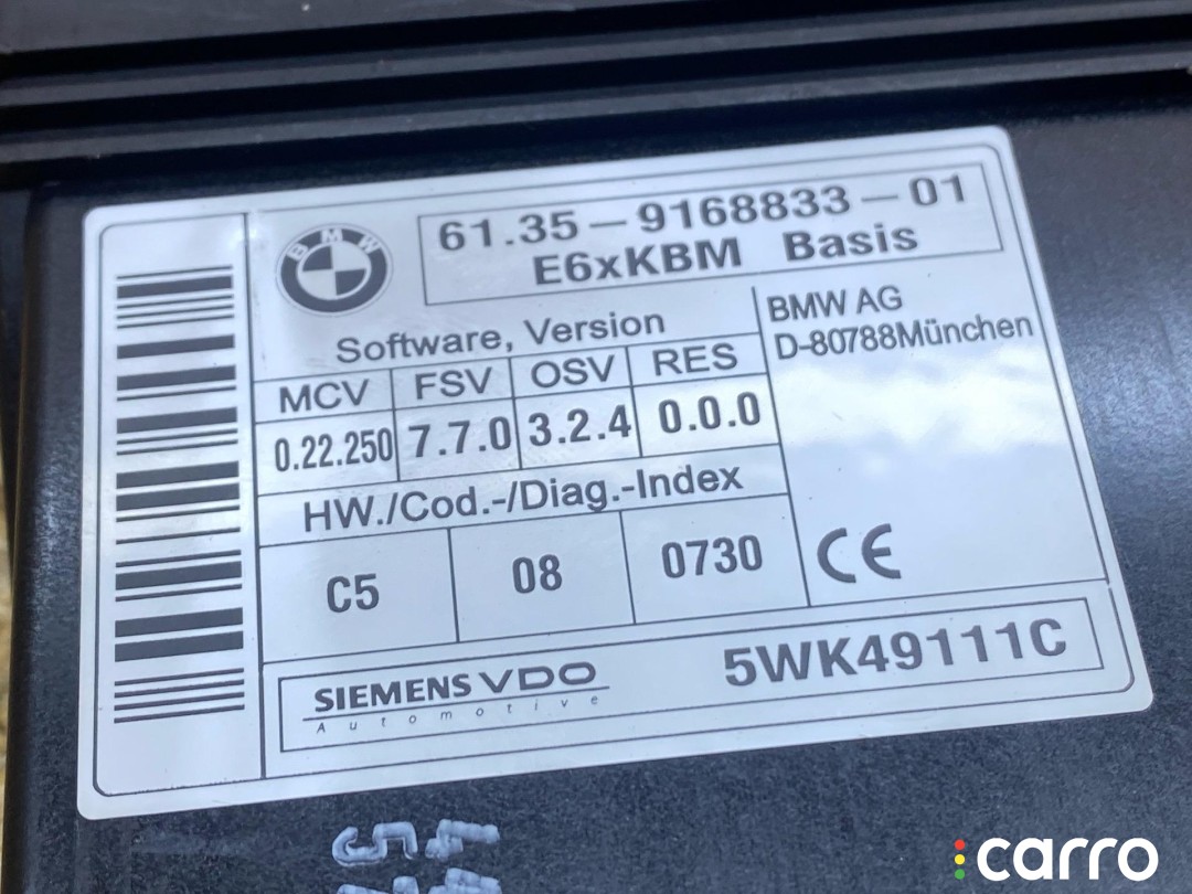блок комфорта BMW 6 E63/E64 [рестайлинг] 2007-2010, 61359176069, фото 3