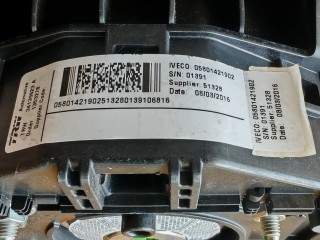подушка безопасности водителя, ориг. номер 5801421902, IVECO Daily 5 поколение 2011-2014