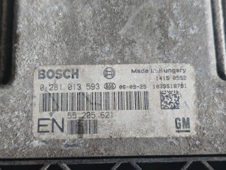 блок управления двигателем, ориг. номер 0281013593, 55205621, Opel Zafira B 2005-2008