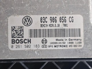 блок управления двигателем, ориг. номер 03C906056CG, 0261S02183, Volkswagen Golf 5 поколение 2003-2009