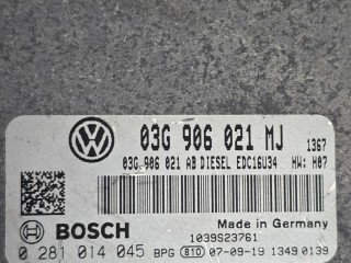 блок управления двигателем, ориг. номер 03G906021MJ, 0281014045, Volkswagen Touran 1 поколение [рестайлинг] 2006-2010