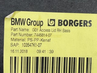 обшивка отсека багажника правая, ориг. номер 7445814, 51477445814, BMW X3 G01 2017-2021