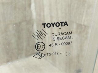 стекло двери передней левой, Toyota Corolla Verso 2 поколение AR10 2004-2007