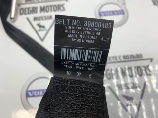 Ремень безопасности задний, ориг. номер 39800489, Volvo V60 2010-2013
