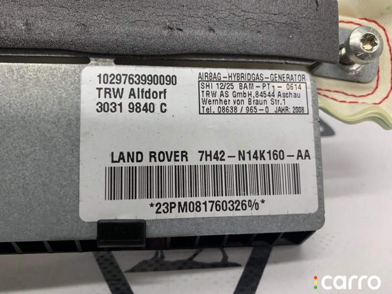 Подушка безопасности боковая задняя левая Land Rover Range Rover L322 2005-2009, левый руль, EHM500970, фото 1