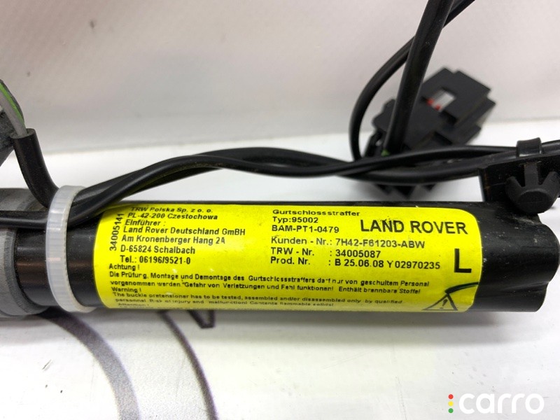 Ремень безопасности передний правый Land Rover Range Rover L322 2005-2009, левый руль, LR009247, фото 4