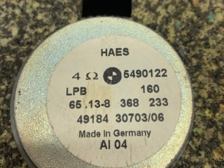 Колонка аудио передняя, ориг. номер 65138368233, BMW 320i E46 1997-2003