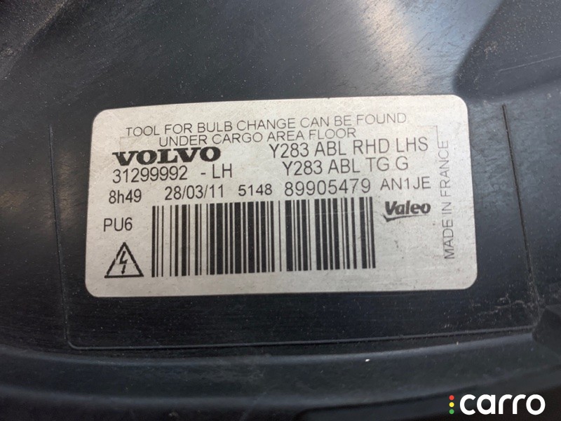 Фара передняя левая Volvo V60 2010-2013, 31420673, фото 4