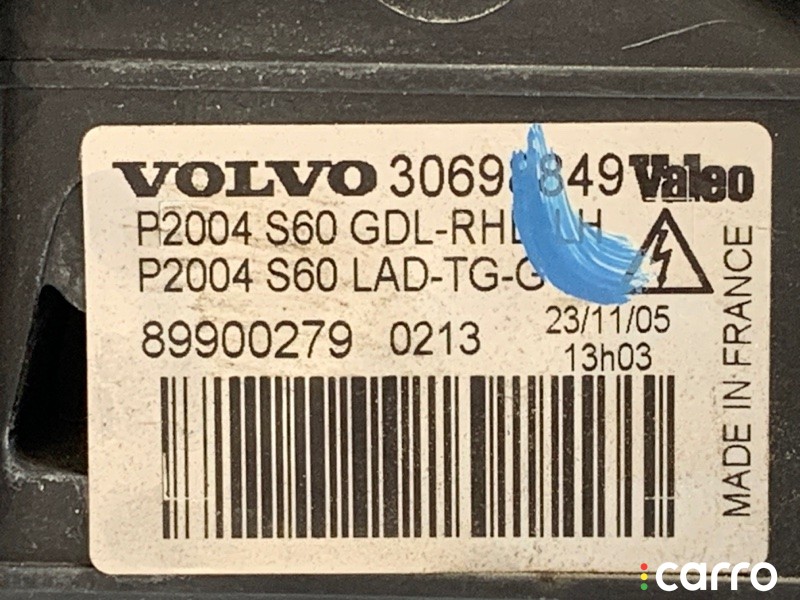 Фара передняя левая Volvo S60 2004-2010, 31446848, фото 6