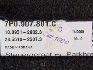 Блок ручника (стояночного тормоза), ориг. номер 7P0907801C, Volkswagen Touareg 2 2010-2014