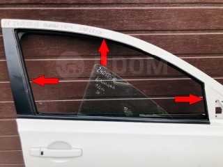 Уплотнительная резинка вокруг стекла двери, ориг. номер 80330BR00A, Nissan Qashqai+2 I 2008-2010