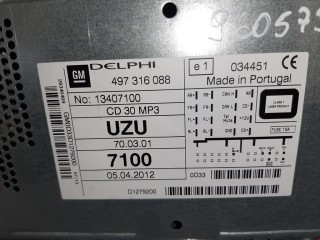 Магнитола, ориг. номер 13440632, 13407100, Opel Corsa 2011-2014