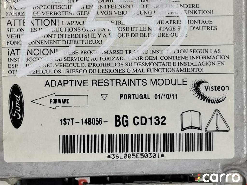 1S7T14B056, 1306312 Блок AirBag Ford Mondeo 2001г. - фото №2