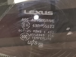 Стекло кузовное боковое правое, ориг. номер 6271076010, Lexus CT 2010-2014