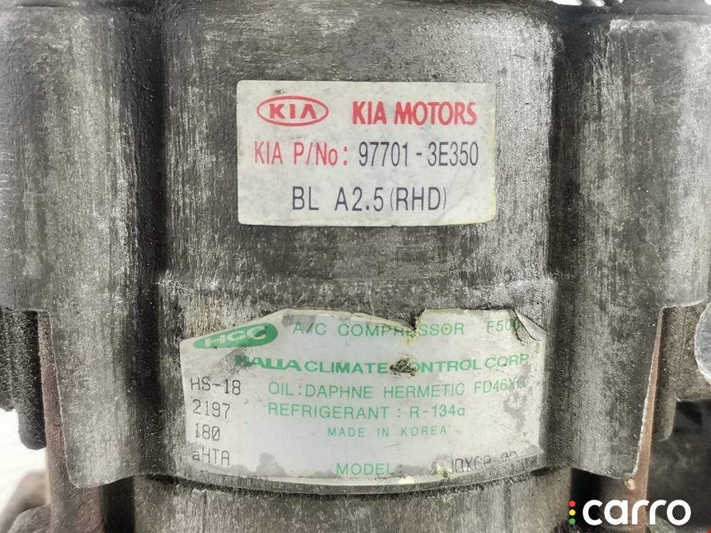 Компрессор кондиционера Kia Sorento 2002-2006, АКПП, 977013E350, фото 7