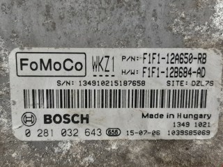 Блок управления двигателем, ориг. номер F1F112A650RB, 0281032643, Ford Focus 2011-2015
