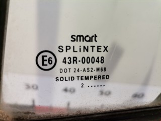 Стекло кузовное боковое левое, ориг. номер Q0000557V013C41A00, Smart Fortwo 2006-2010