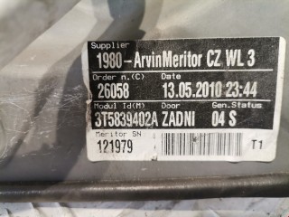 Стеклоподъемник электрический задний правый, ориг. номер 3T0839462, 3T5839402A, Skoda Superb 2008-2013