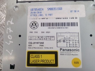 Магнитола, ориг. номер 5M0035156B, 5M0057156BX, Volkswagen Polo 2009-2014