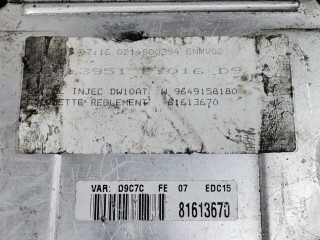 Блок управления двигателем, ориг. номер 0281011338, 1940N3, Peugeot 406 1999-2004