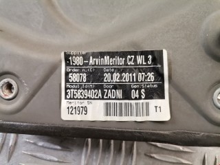 Стеклоподъемник электрический задний правый, ориг. номер 8K0959812A, 3T0839462, Skoda Superb 2008-2013